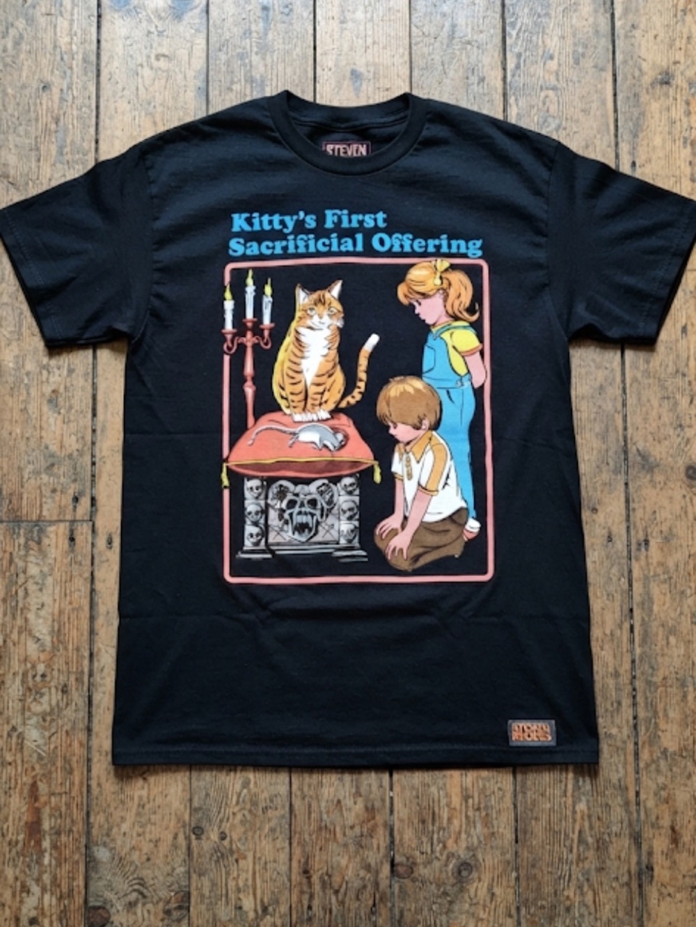 Kitty's First Sacrificial Offering Graphic Tee - Black